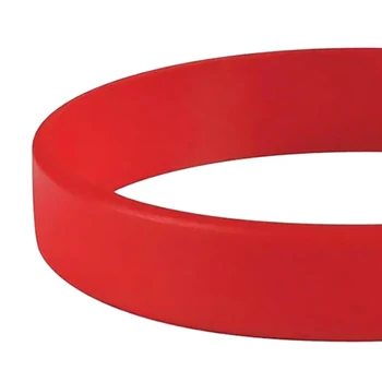 20 Tükki Elastne Wristbands Eco-sõbralik Silikoonist Käevõrud Veekindel Vastupidav Mood Kummist Käevõru Tühi Must Punane Bulk