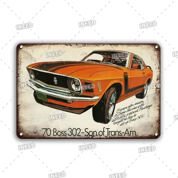 Shelby Cobra 427 Metallist Plaat Vintage Auto Plakat Tina Märk Garaaž Mees Koobas Decor Laigud Retro Kodus Seina Kaunistamiseks Tarvikud