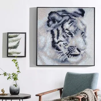 Uus 5D DIY diamond maali loomade tiiger täis ruut, ring diamond ristpistes trükkimine kodu sisustus dekoratiivne pannoo kingitused