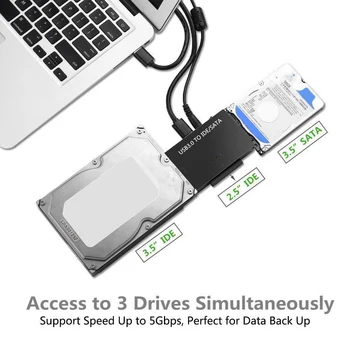 HDD kõvaketas Puhul Välise Ladustamise Kasti USB3 Tugi.0 SATA/IDE Väline Adapter Kaabel ARVUTI Sülearvuti Converter