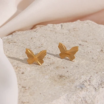 Armas Ribadeks Butterfly Pendant Kaasaegne Kaelakeed Naistele Roostevabast Terasest Kett Choker 18k Kullaga Ehted Kaela Daamid Kõrvarõngad