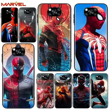 Marvel Spiderman kangelaseks Xiaomi Poco X3 NFC X2 M3 M2, F2, F3 Pro C3 F1 A2 Lite Mix3 Mängida Silikoonist Pehme Must Telefon Kohtuasjas