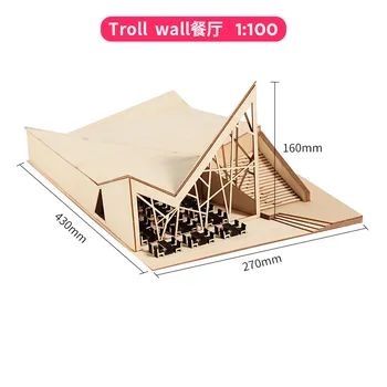 1/100 1/150 skaala liiva tabel materjali mudelist DIY stseeni Troll seina restoran mudel (materjali pakett)
