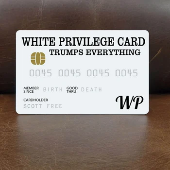 UUED Kaardid Valge Privilege Kaardi Trumpab Kõik Gag Uudsus Rahakoti Suurus sissenõutavaks muutunud Lamineeritud Kingitus VIP Kaardi 85.5x54mm