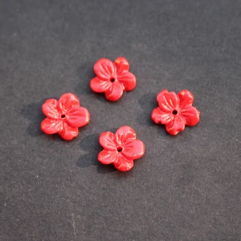(20pieces/palju)11mm*2mm Nikerdatud Väike Sakura Lilled Ruumi osad Multi-värvid Kunstlik Coral Järeldused Ehted tegemine