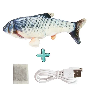 Elektrilised Simulatsiooni Kala Peksid Kassi Mänguasi ja Automaatselt Kiusupunn Kitty Saata Catnip Mugav Kangas USB-Laadimine