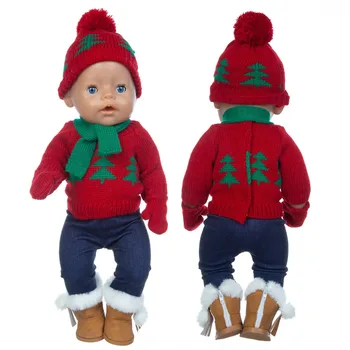 18 tolline baby new born american OG tüdruk jõulud nuku riideid terav seelik 3 tükki laste jõulud kingitus Komplekt