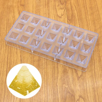 3D Püramiidi Kuju Šokolaadi Hallitus 21 DIY PC Saia Jelly Candy Mould Sahtel Saia Küpsetamine Kodus Kooki Vahendid Selge