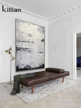 Lõuend Maali Kodu Kaunistamiseks Art Modern Must ja Valge Hall Marmor Tekstuur Pildi Lõuendile Maali Prindi Plakat, Tuba Decor