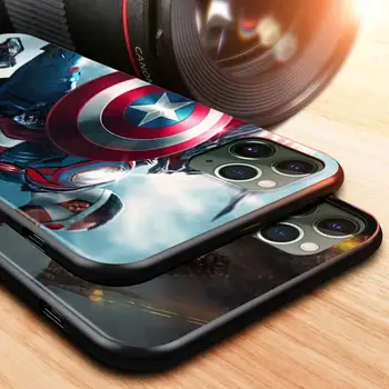 Marvel Falcon Talvel Sõdur Apple iPhone 12 11 Mini XS-XR-X Pro MAX SE 2020 8 7 6 5 5S Pluss Musta Telefoni Juhul Katta