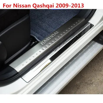 Auto Stiil Nissan Qashqai 2009-2013 Pool Ukse Lävepakk Protector Läve Lohistama Plaat Teretulnud Pedaalid ja Katted Trimmib 4tk