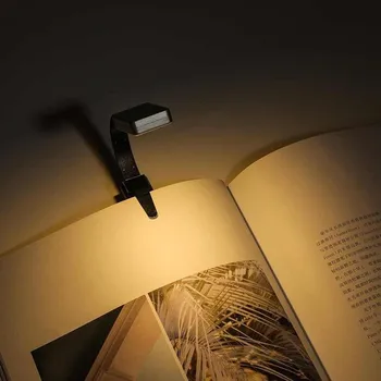 Lugemine Clip Valgust Raamat Black Usb Laetav Paindlik Led Silmade Kaitse Lugemise Öösel Tuled Mini Kaasaskantav Õpilane Lamp