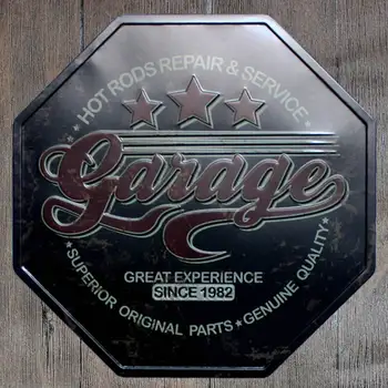 Vintage Garaaž Decor Kleebised Bensiin Laigud Märke bensiinijaam Dekoratiivne Metallist Seina Plaadid, elutoas Home Decor 30x30 cm