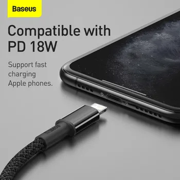 Baseus PD 20W USB Type C Kaabel iPhone 12 Pro Max 11 Xs Kiire Laadimine Laadija Kaabel MacBook Pro iPad USB-C Andmeid pikendusjuhet