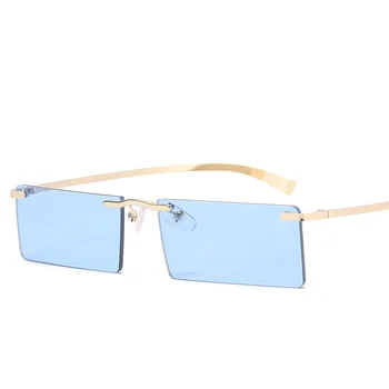 Rimless Naiste Päikeseprillid Luksus Disainer Prillid 2021 Mood Prillide Brändi Tooni Lunette Gafas Vintage Prillide Trend Oculos