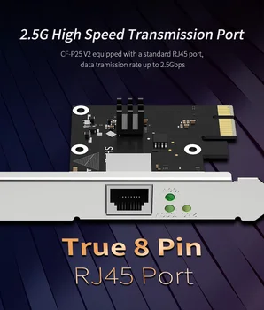 COMFAST Mäng Võrgu Kaart 2,5 G Gigabit PCI-E Juhtmega või Adapter RTL8125B ja 1-Port RJ45 LAN Card 10/100/1000Mbps Laua ARVUTI