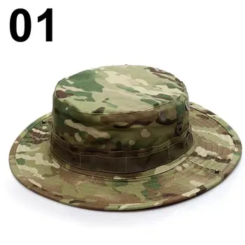 Uute Sõjaliste kamuflaaž kopp Müts valdkonnas Jahindus, Matkamine Kalamees Mütsid Sun Protector panama Mütsid Taktikaline mütsid Meestele gorras