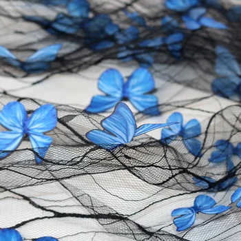 Net ažuurne riie liblika muster net-kangast kleit pulm teenetemärgi DIY Laste Riided seelik materjal mesh kangas