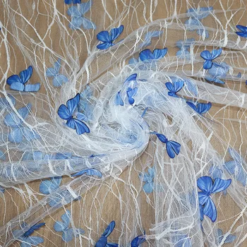 Net ažuurne riie liblika muster net-kangast kleit pulm teenetemärgi DIY Laste Riided seelik materjal mesh kangas