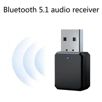 USB-Bluetooth-5.1 Traadita Audio Vastuvõtja Adapter Muusika Kõlarid, Käed-vaba Helistamine ja 3,5 mm AUX Stereo Mini Bluetooth Adapter