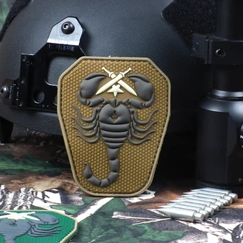 Skorpion Ühik PVC Sõjalise Tikitud Plaaster Tikandid Märgid riided seljakotid Riie Sõjalise DIY Müts Konks& Loop