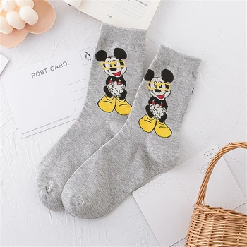 10 Tükki = 5 Paari Disney Naiste Sokid Miki Minnie Mouse Puuvillased Tütarlaste Mood Armas Keskmise Sokid Anime Sügisel Sokk