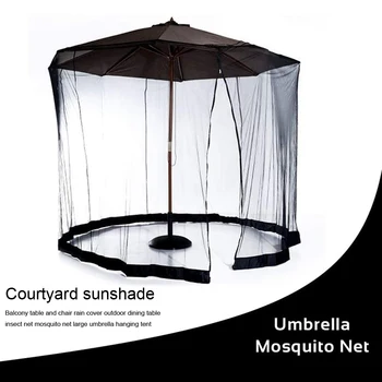 Vihmavari ja sääsevõrk Väljas Aias Õues ja sääsevõrk Universaalne Canopy Umbrella Net Zip-fastener Reguleeritav Tross
