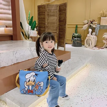 Disney cartoon lõuend kott kangast messenger bag tüdruk väike kott, lastele väike seljakott korea üliõpilane käekott vabaaja õlakott