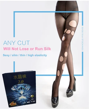 Magic Naiste Sukad Kõrge Elastne Kevadel ja Suvel 5D Ultra-õhuke Seksikas Anti-anti Crystal Naiste Sukad (Solid Color Non-Slip