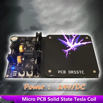 24V Pinge Madal Korter Muusika Tesla Coil Valmis PCB DRSSTC Välk Generaator Teadusliku Eksperimendi