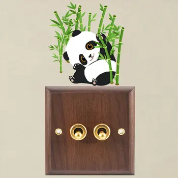 YOJA Naeratav Panda Decor Lüliti elutuba, Magamistuba Seina Kleebis Isikupärastatud Värvilised 8SS1288