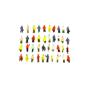 Raudtee Rongi Inimesed Kääbus Joonised 1:150 Värvitud Plastikust Reisijate Liiva Tabel Arhitektuur Hoone Komplektid 100tk