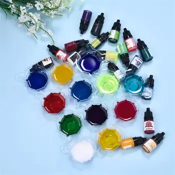 24 Värvi 5 ml Kontsentreeritud Värv Vaik Pigment Crystal Epoksüvaik Küünal Pigmendi Värvi Värvaine Ehted Tegemise Tarvikud