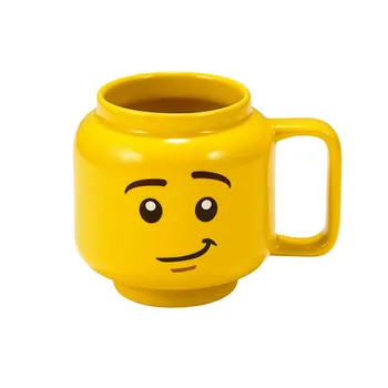 Lego kruus-tassi Loominguline kollane naeratus nägu Peace Cup Piima Kohvi Keraamiline Joogivee Omanik Mood Kingitus