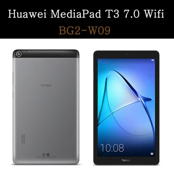 Funda Huawei MediaPad T3 7.0 Wifi BG2-W09 Põrutuskindel kate Seista Omanik luuk Slim Coque + Karastatud Klaas Film