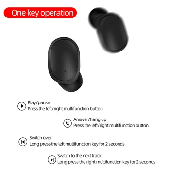 Algne TWS A6S Pro Bluetooth Kõrvaklapid Juhtmevabad Kõrvaklapid, iPhone Xiaomi Redmi Airdots Android Kõrvaklapid, Sport, Mini Earbuds