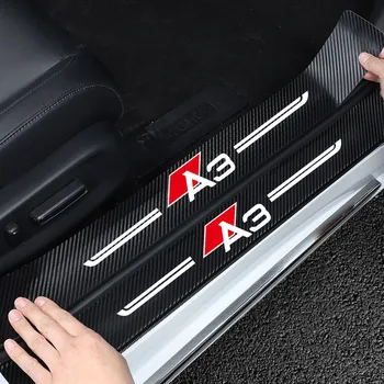 4tk Auto Uks Kleebis süsinikkiust Kriimustustele Vastupidav Kate Audi A3 A4 Auto Kaitse Kile Välisilme Stiil Tarvikud