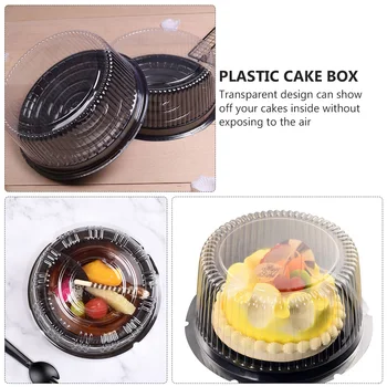 20pcs 6 Tolline Korduvkasutatav Läbipaistev Cake Box Ring Plastikust Küpsise Juustu Kook Pagari Kook Kastide Ja Pakendite Kastid Mousse