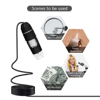 0.3 mp 1600X /1000X/500 X megapikslit 8 LED Digitaalne USB Mikroskoop Microscopio Luup Elektroonilise Stereo USB Endoscope Kaamera