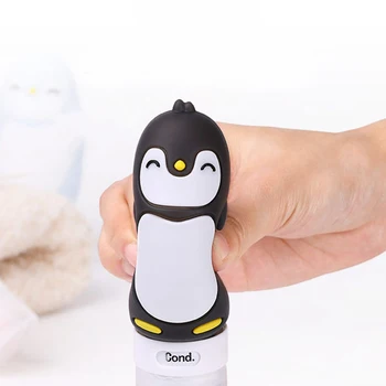 Kaasaskantav Reisi Cartoon Pingviin Tühi Korduvtäidetavaid Pudelid Silikoon Vajutage Pigista Pudelit Konteinerid Šampoon ja Kreem