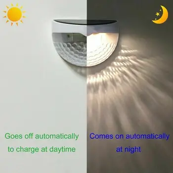 Veekindel valgusanduri LED Solar Power seinavalgusti 6 Led Laetav Öösel Tuled Väljas IP44 Õues Aias Päikese Lamp