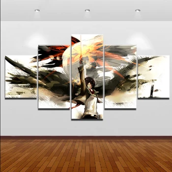 Modulaarne Hd Prindib Foto 5 Tükki Rünnak Titan Kodu Kaunistamiseks Kaasaegne Lõuend Maalid Plakat Seina Kunst Elutuba Raamitud