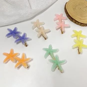 Korea Stiilis Candy Värvi Juuksed Pin Tüdrukute Juuste Aksessuaarid Baby Klambrid Cartoon Meritäht, Juukse Klambrid Lapsed Chidlren Klambri Külge