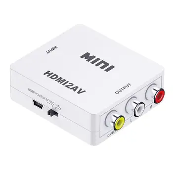 HDMI-ühilduvate to RCA AV converter komposiitvideo CVBS video adapter, uus 2021 S9A9