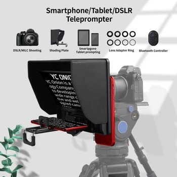 Teleprompter Tahvelarvuti nutitelefoni Kaamera Kaasaskantav Teleprompter Komplekt koos Puldi & Objektiivi Adapter, Rõngad Ultra-lainurk-