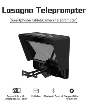 Teleprompter Tahvelarvuti nutitelefoni Kaamera Kaasaskantav Teleprompter Komplekt koos Puldi & Objektiivi Adapter, Rõngad Ultra-lainurk-