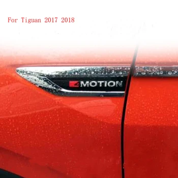 Auto Chrome Pool Tiiva Fender Embleemi Embleemi VW Tiguan 2017 2018 4 Motion Kleebis Sisekujundus Originaal Auto Disain kleebis 4tk