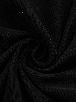 Soefdioo Must Võre Vt-Läbi Osaline Ülikond Rinnus Wrap+Kõrge Vöökoht Sale Üheksanda Pant 2 Töö Seab Naiste Varustus Suvel Seksikas Clubwear