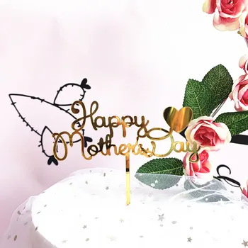 Kuld Originaal Armastus emadepäeva Akrüül Cake Toppers Candy Ema Sünnipäev Cupcake Torukübar jaoks Emme Sünnipäev Kook Dekoratsioonid