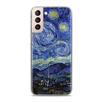 Selge Case for Samsung Galaxy S20 S21 Ultra S10e S10 Lite S8 S9 Plus S10 S20 S21+ 5G Raske Telefoni Kate Van Gogh Esteetiline Kunst